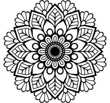 Mandala flower for yoga floral wall decal - TenStickers