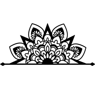 Beautiful mandala flourish style floral wall decal - TenStickers