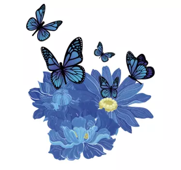 Butterfly wall sticker beautiful butterfly arrangement - TenStickers
