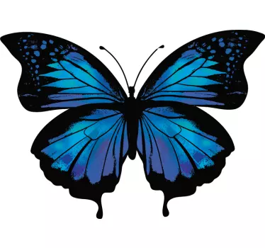 Beautiful blue color butterfly wall sticker - TenStickers