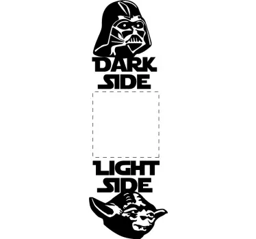 Dark side light side light switch cover sticker - TenStickers