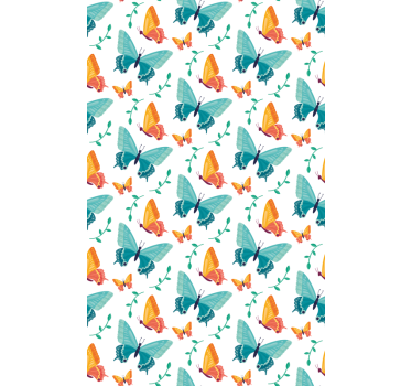 Double colour butterflies  shower sticker - TenStickers