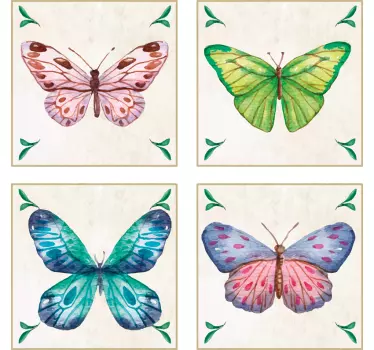 Butterfly wall sticker vivid butterfly designs - TenStickers