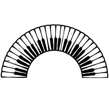 Piano keyboard musical wall stickers - TenStickers
