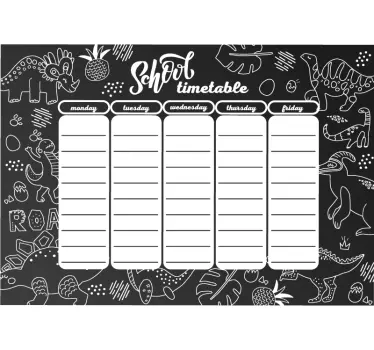 School timetable sticker to write on - TenStickers
