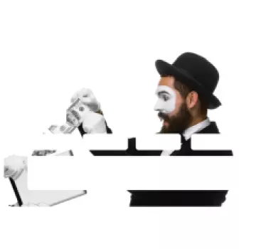 Funny money performer credit card sticker - TenStickers