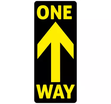 One way arrow vinyl stickers for floor - TenStickers