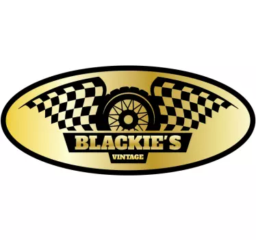 Blackie's Vintage design Motorcycle stickers - TenStickers