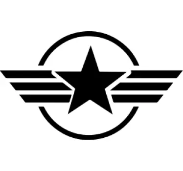 Star surrounded by a circle motorcycle decal - TenStickers