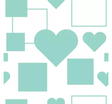Shower screen sticker heart shape designs - TenStickers
