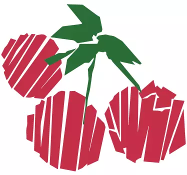Fruit sticker strawberry cluster design - TenStickers