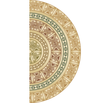 Half mandala for bulkhead shower sticker - TenStickers