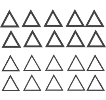 Pack of 20 reflected triangles wall decal - TenStickers