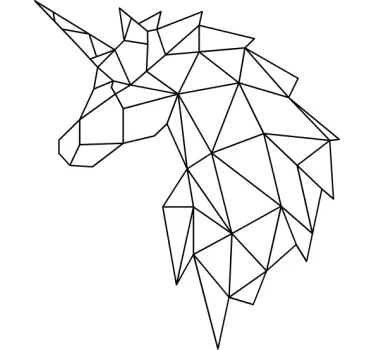 Geometric unicorn cinema decal - TenStickers