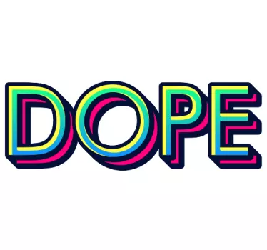 Dope cool graffiti text wall decal - TenStickers