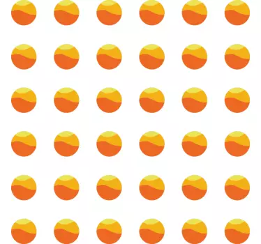70's Sun Pattern geometric wall decal - TenStickers
