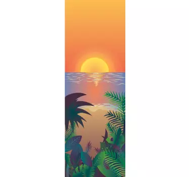 Retro Sun Bearch fridge decals - TenStickers