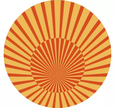 70's sunshine  geometric wall decal - TenStickers
