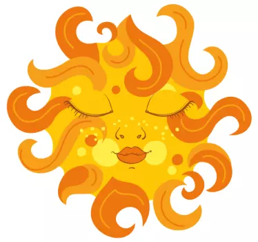 Whimsical sun face tv series wall sticker - TenStickers