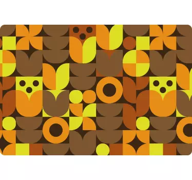 Abstract 70s laptop stickers - TenStickers