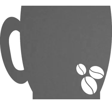 Chalkboard sticker coffee mug outline - TenStickers
