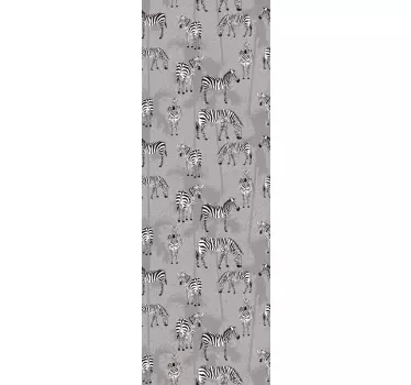 Shower screen sticker zebra pattern design - TenStickers
