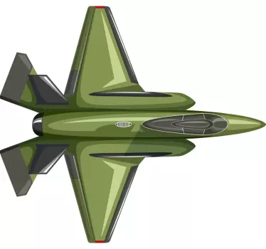 Stylized Fighter Jet wall sticker - TenStickers