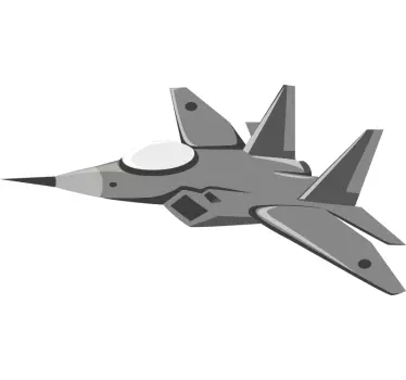 Fighter Jet Illustration wall sticker - TenStickers