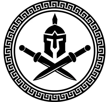 Spartan helmet emblem wall sticker - TenStickers