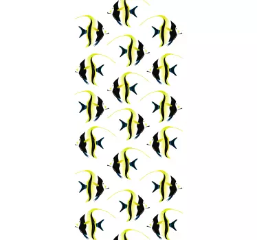 Shower screen sticker with colorful fish designs - TenStickers
