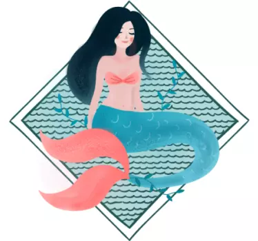 Shower screen sticker mermaid graphic design - TenStickers