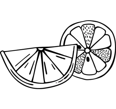 Fruit sticker citrus slice design - TenStickers