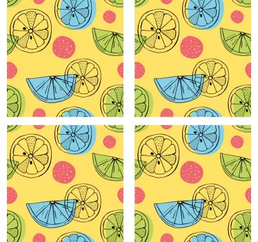 Citrus fruits tile vinyl transfer - TenStickers