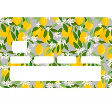 Lemon tree pattern credit card sticker - TenStickers