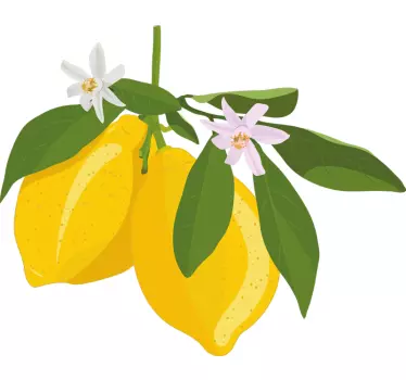 Fruit sticker lemon blossom design - TenStickers