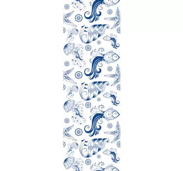 Shower screen sticker oceanic fish designs - TenStickers