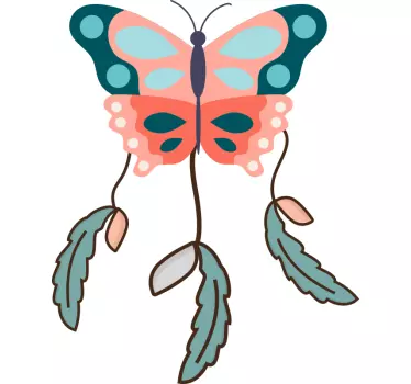 Butterfly wall sticker colorful butterfly design - TenStickers
