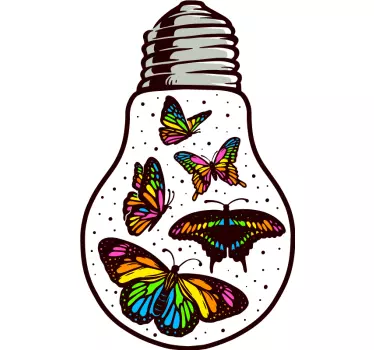 Butterfly wall sticker vibrant butterfly artwork - TenStickers