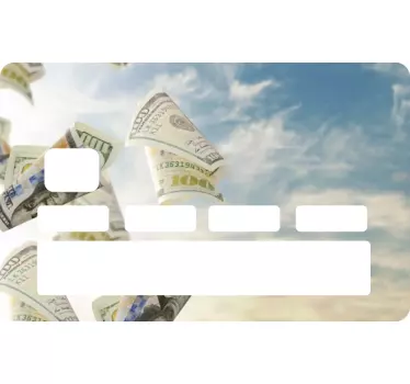 Credit card sticker money soaring card - TenStickers