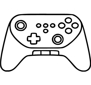 Gaming controller outline wall sticker - TenStickers