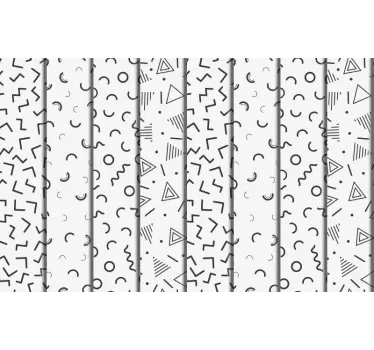 Retro geometric shapes decals for furniture - TenStickers