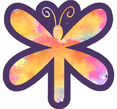 Vibrant butterfly form butterfly wall sticker - TenStickers