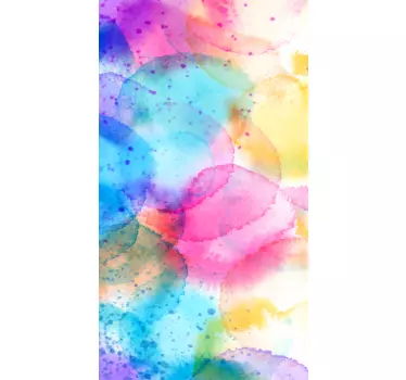 Splash color colorful river glass door decal - TenStickers