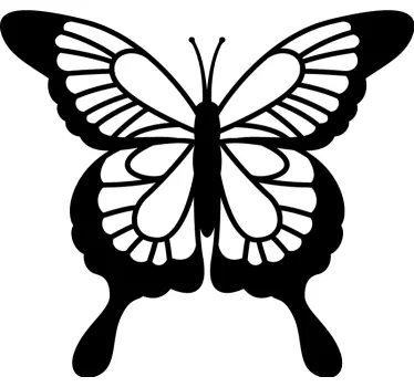 Butterfly wall sticker elegant butterfly shape - TenStickers