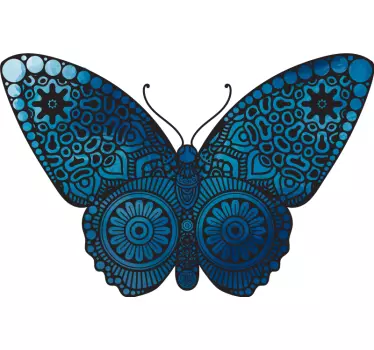 Butterfly wall sticker elaborate butterfly design - TenStickers