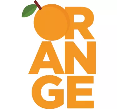 Fruit sticker fresh orange fruit design - TenStickers