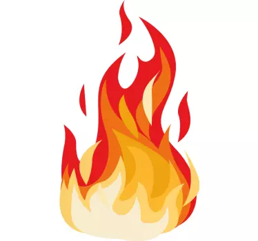 Visual effect fire flame 3d motorcycle decal - TenStickers