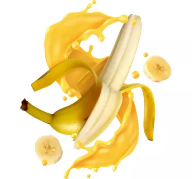 Banana splash cuisine wall sticker - TenStickers