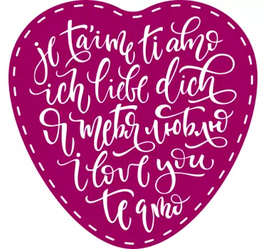 Recipe sticker heartfelt love messages - TenStickers