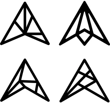 Triangle arrow pattern wallpaper decal - TenStickers